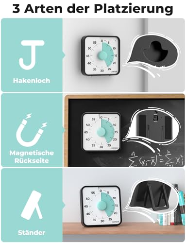 LIORQUE 19cm Visueller Timer 60 Minuten Countdown Timer – Ansicht 5