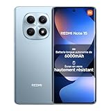 Xiaomi REDMI Note 15, Smartphone 6+128Go, Batterie Longue autonomie 6000mAh, Résistance à l'eau IP64, Appareil Photo Ultra-Net 108 Mpx, Écran FHD+ de 6,77", Bleu, Garantie 2 Ans, Chargeur Non Inclus