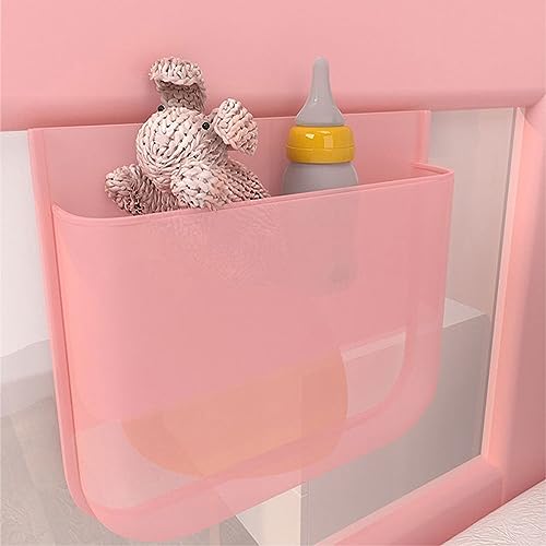 Barrera de cama plegable y de elevación vertical con protectores de seguridad para bebés 6