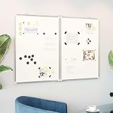 ZXQVLMRS Magnetisches Whiteboard Klappbar 120x100cm - Schreibtafel Büro