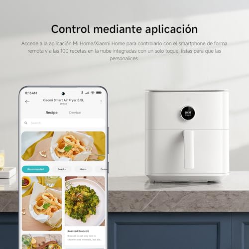 Variante de XIAOMI freidoras de aire 6.5L blanco OLED