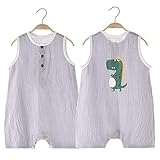 Chilsuessy Baby Strampler Sommer Spielanzug Kleinkinder Shirt Jungen Overalls Strampelanzug mit Kurzen Beinen Maedchen Schlafanzug Schlafanzug Schlafsack Schlafstrampler, Dino, 90/12-24Monate