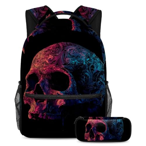 Sac à dos parfait pour les étudiants avec trousse à crayons et motif coq