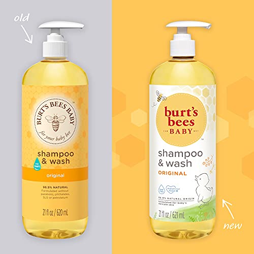 Baby Shampoo & Wash, Burt's Bees Tear Free Soap, Natural Baby Care, Original, 21 Ounce (Packaging May Vary) #TOP1