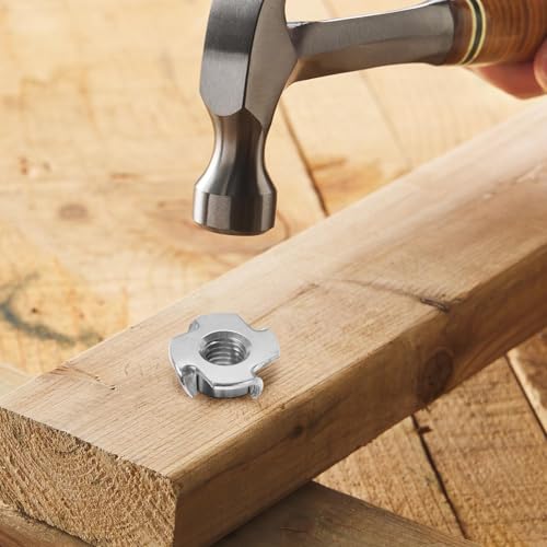 1434-20 t-nuts 304 stainless steel 4-pronged tee nut for wood rock climbing holds furniture 25 pcs