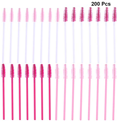 PIXNOR Conjunto de Escovas de Cílios para Extensões de Cílios Escovas de Rímel 200Pcs Escovas de Sob