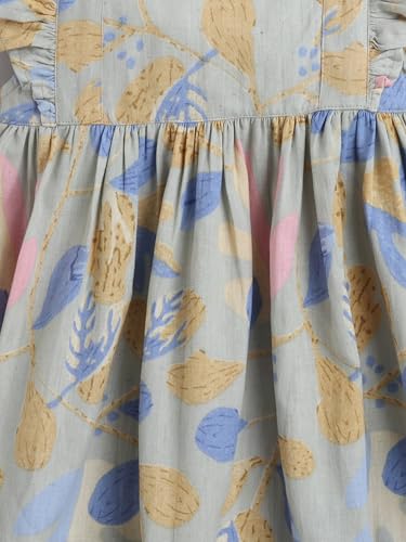 Image of The Magic Wand Printed Dresses for Kids Baby Girls, Fancy Stylish Knee Length One Piece Midi Frocks for Girls, Casual Dress for Summer Season