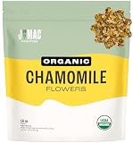 J Mac Botanicals Organic Chamomile Flowers (16 oz) &ndash; Whole Egyptian Chamomile Loose Leaf Herbal Tea, Caffeine-Free, Premium Dried Chamomile Flowers for Tea, Baths & Blends