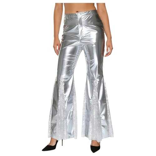 Pantalon métallique femme brillant idéal pour vos soirées rétro disco