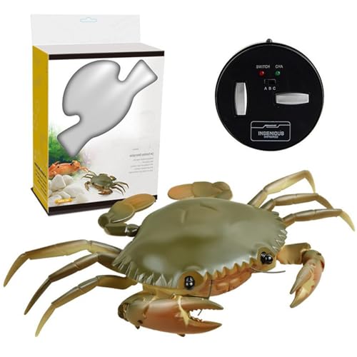Crabe télécommandé pour enfants avec yeux lumineux, idée cadeau en ABS