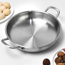 Non stick frying pans,Frying pan, cooking pot,6QT Soup Pot hot pot 304 Stainless Steel Frying Pan, Professional Grade Pans for Cooking, Fry Pan Stainless Steel Tri-PlyFrying pan,30cm/11.8in