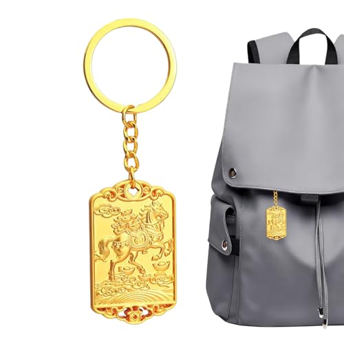 Porte-Clés Avec Pendentif,Traditionnel et Objet de Collection,Porte-clés Pendentif de l'Année du Cheval Chinois | Pour Sac À Bandoulière Sac À Dos Cabas Adolescents Femmes Filles Collectionneurs Étudi