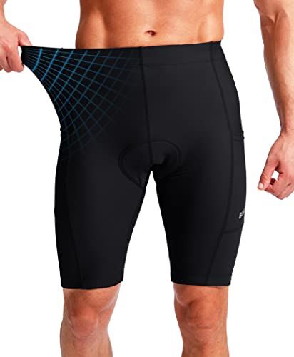 Bikewa Biking Shorts For Men 3D Padded Bicycle Cycling Underwear Road Bike Biker Mountain Riding Cycle Upf 50+ Shorts Zipper Pockets?Black Medium thumb #2