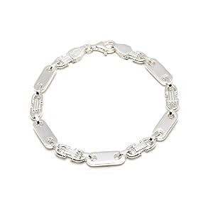 Aurum Jewelry 925 Silberarmband: Plattenarmband Silber mit der Breite 6,5mm und auswählbare Länge 19cm und 21cm Aurum Jewelry 925 Silberarmband: Plattenarmband Silber mit der Breite 6,5mm und auswählbare Länge 19cm und 21cm