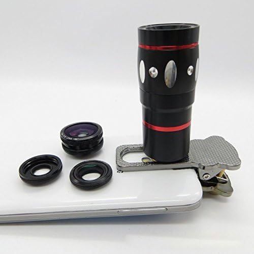 CiDoss Universal 4 in 1 Phone Lens 10X Telescope + Wide Angle Macro + Fish Eye lens for iPhone 3G / 3GS / 4G / 4S / 5 / 5G / 5C / 5S / 6 Samsung Galaxy S2 I9100 SII / S3 I9300 / S4 I9500 / Note 2 N7100 / Note3 N9005 N9000 / S5 V I9600 ipad / ipod / ipad air DC484
