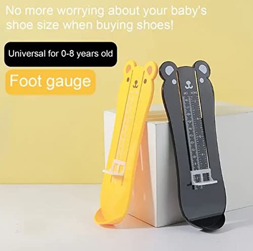 Cartoon Bear Baby Shoe Sizer! Toddler & Kids Home Foot Measuring Device! Buy Shoes Online With An Accurate Measurement Chart! (Yellow) #TOP4