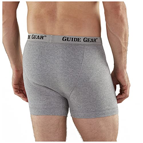 Guide Gear Mens Boxer Shorts Cotton Underwear Briefs 6 Pack with Elastic Waistband4