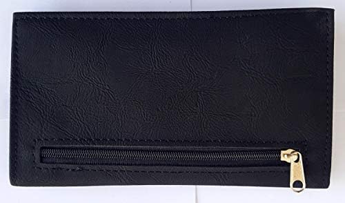Cigarette Pouch Black for Tobacco Roll up & Paper & Filter for Smoking - Case Bag Holder Black