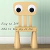 3.15 inches Giant Googly Wiggle Eyes, Plastic Wiggle Eyes with Self Adhesive DIY Craft Making Supply Googly Eyes, Pack of 6 #4