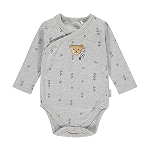 Steiff Unisex Baby Wickelbody Langarm GOTS Unterhemd