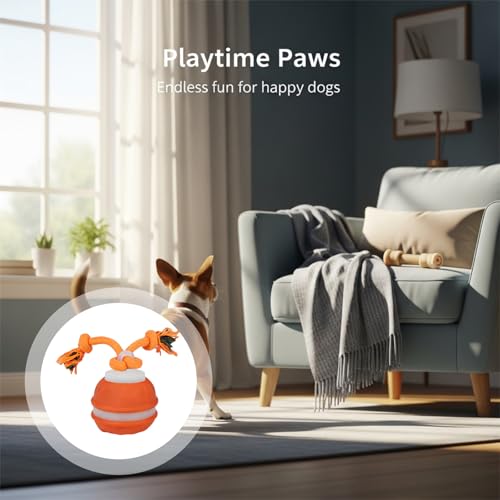 Balle interactive avec son d'oiseau jouet électrique roulant pour chiens de taille moyenne