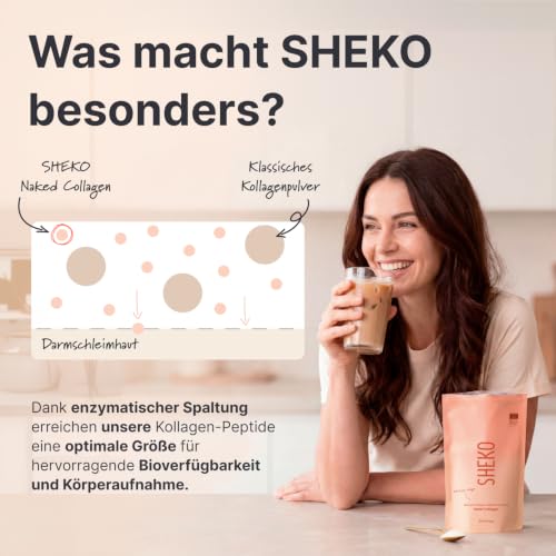 SHEKO Kollagen Pulver 450g – Collagen Hydrolysat Peptide Typ 1, 2, 3 – Ansicht 5