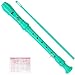 Eastrock Flûte à bec Instrument de style allemand Soprano Flûte à bec 10 pièces pour débutants avec tige de nettoyage, tableau des doigts, sac d'emballage, repose-pouce, Vert