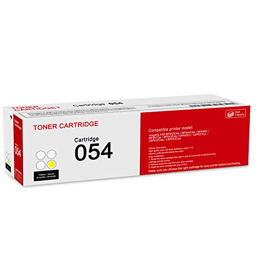 Image of 1 Pack 054 3021C001 Yellow Toner Cartridge: Compatible CRG-054 Replacement for Canon imageCLASS MF642Cdw MF644Cdw MF640C MF641Cw MF643Cdw MF645Cx LBP621Cw LBP622Cdw LBP623Cdw Printer