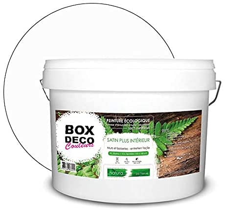 Pintura natural ecológica para pared, diseño de raso interior, 10 L, 130 m², color blanco roto Cover