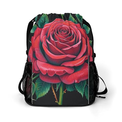 Sac à dos gothique rose à cordons 45x41cm léger pour le sport homme et femme