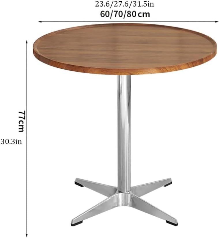 Solid Wood Coffee Table, for Reception Desk, Coffee Shop, Milk Tea Shop Dining Table(A,23.6in)