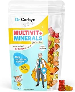Dr Corbyn Kids' Multivitamin + Minerals - 60 Gummies | 13 Essential Vitamins and Minerals | Daily Support for Growing Children | Vegan Gummies (Gelatine Free)