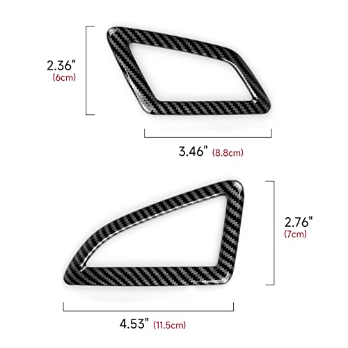 Image of Car Air A /C Vent Outlet Cover Decals for Honda Civic 2016 2017 2018 2019 2020 2021 10th Gen Accessories ABS Carbon Fiber Stickers