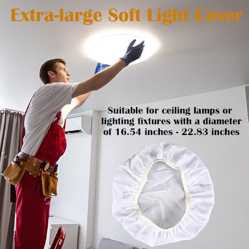 LED Light Diffuser White Diffusion Fabric Cover Lighting Filters Multiple Sizes for Desk Lamp, Pendant Light, Floor Lamp, Ceiling Light (Extra Large) by Luenir - Image 4