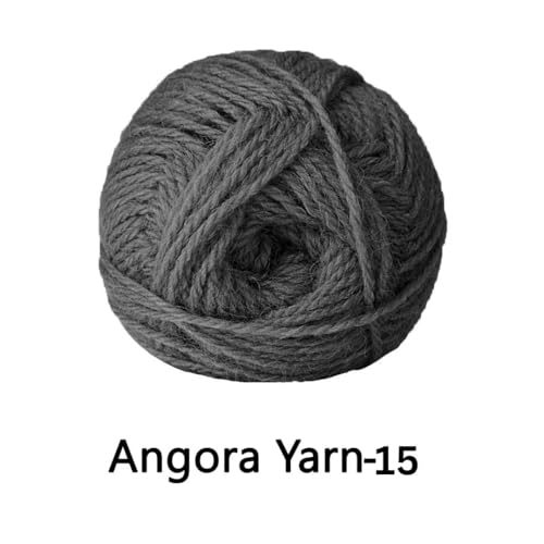 Image of VCR Black Angora Knitting Yarn, Pack of 1, 100 Grams Hank, 256 Meters Length, 80% Flurry - 20% Acrylic Polyamide Soft Ball for Crochet and Knitting, Suitable for Baby Blankets, Cushion Covers