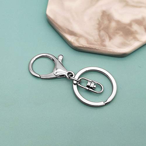 30Pcs Lobster Claw Clasps Keychain For Jewelry Making,Metal Lobster Clasp Swivel Trigger Clips With Swivel Clasps Hook Clips Flat Split Keychain Ring 100Pcs Open Jump Ring For Diy Craft Jewelry Making #TOP5