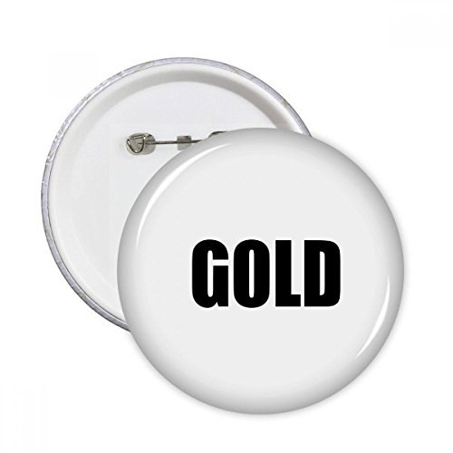 Pins Bouton Or Élément Chimie Badge Rond Accessoire Vêtement Décoratif Multicolore