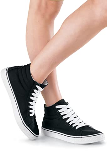 Urban Groove Hip-Hop Dance Sneaker High Top Canvas Unisex Black #TOP1