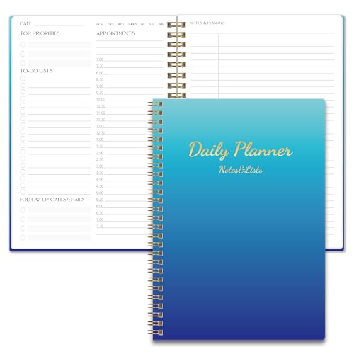 Cute Daily Planner Undated & To Do List Notebook for Work: With Hourly Schedule, 80 days Day on a Page Planner for Life Tasks - Day & Hour Agenda, Organizer Journal For Women or Men Purple