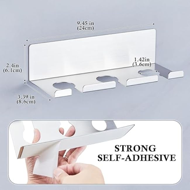 2 Pack Wine Glass Rack Wall Mounted, Hanging Stemware Storage Wine Glasses Holder, Stainless Steel Wine Cup Holder Organizer for Shelf, Kitchen, Bar, Silver