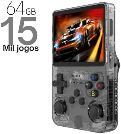 Console Game Portátil Arkos R36s Tela IPS 3.5 64GB 15 Mil jogos