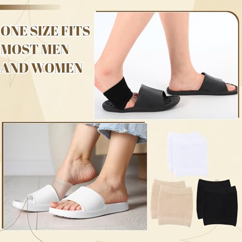15 Pairs Women's Slide Sandal Socks Slide Sandal Liner Open Toe Slipper Shoe Foot Protector No Show Toeless Half Socks for Slipper3