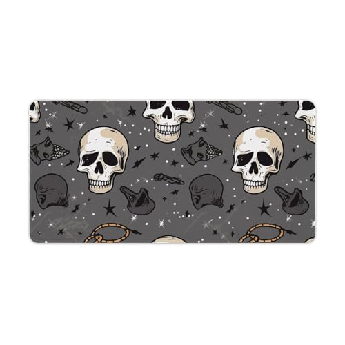 Tapis de souris de jeu tête de mort pour le bureau et la maison