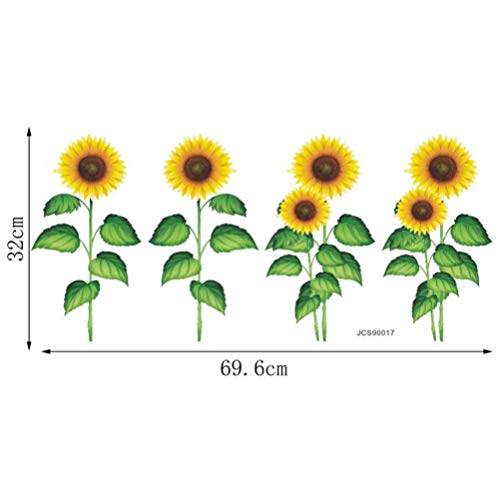 Adesivos de parede de girassol IMIKEYA removíveis quarto de crianças girassol adesivos de parede dec