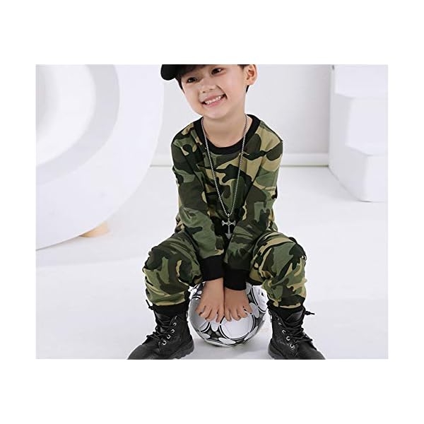 Mud Kingdom Little Boys Jogger Sets Long Sleeve Camo Gray Casual Size 6 - Image 3