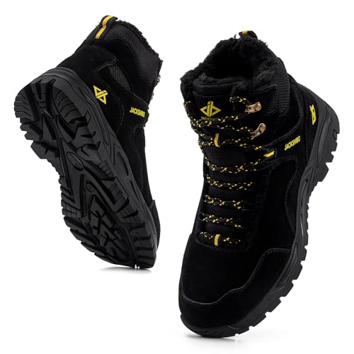 JACKSHIBO Winterschuhe Herren Winterstiefel damen mit Warm...