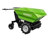 Wallemac 1100lb Loading Capacity 48V Battery Powered Wheelbarrow Electric Wheelbarrow Mini Dumper All-Terrain Electric Dumper Cart Semi-Automatic Tipping Dumper Garden Cart