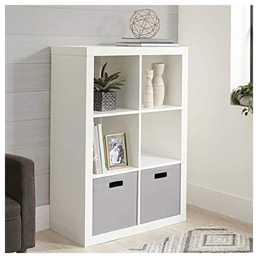 Better Homes and Gardens.. Bookshelf Square Storage Cabinet 4-Cube Organizer (Weathered) (White, 4-Cube) (White, 6-Cube)