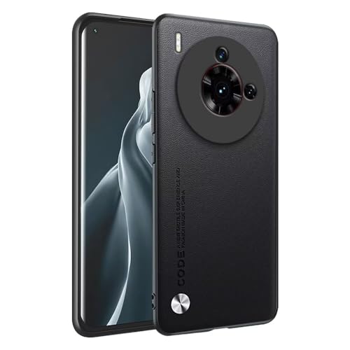 HAFFAN Funda Protectora para Nubia Z50S Pro (6.8'), Estilo Imitación Cuero - Negro