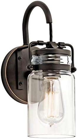 Kichler Brinley 11.5 inches 1 Light Wall Sconce with Clear Glass Olde Bronze®